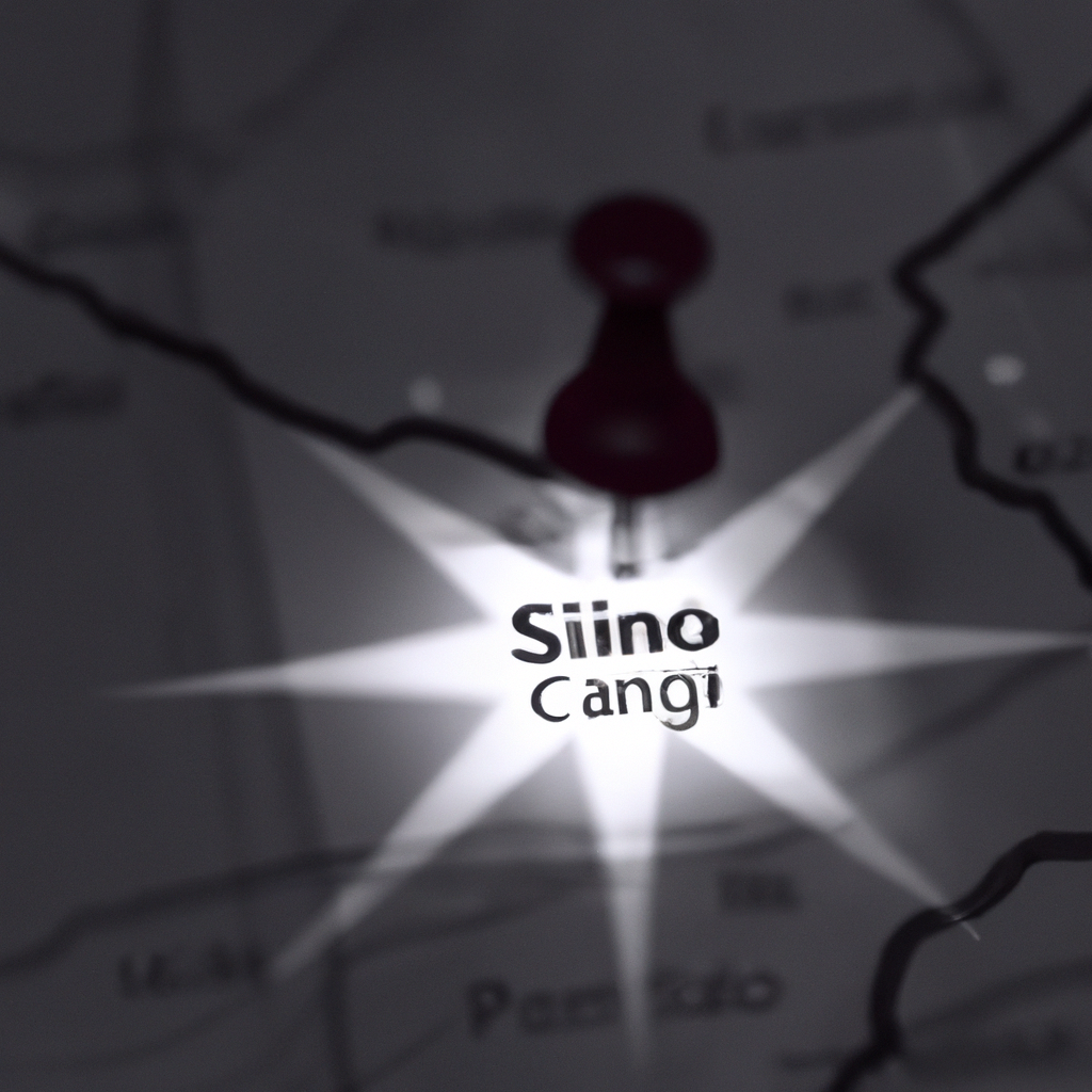 Mapa monocromático de Santiago de Chile con pin en Blanco Estudio, barrio Providencia